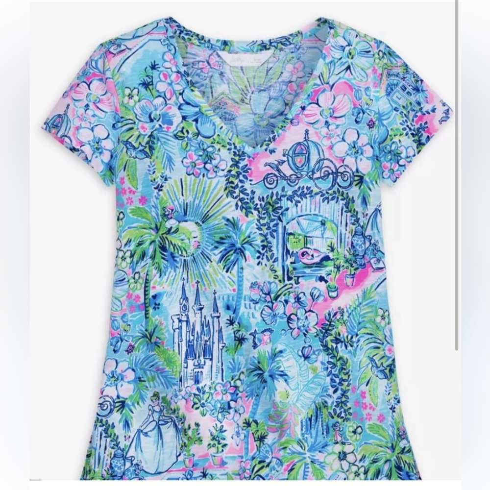 Lilly Pulitzer Disney Cinderella Etta V-Neck Tee